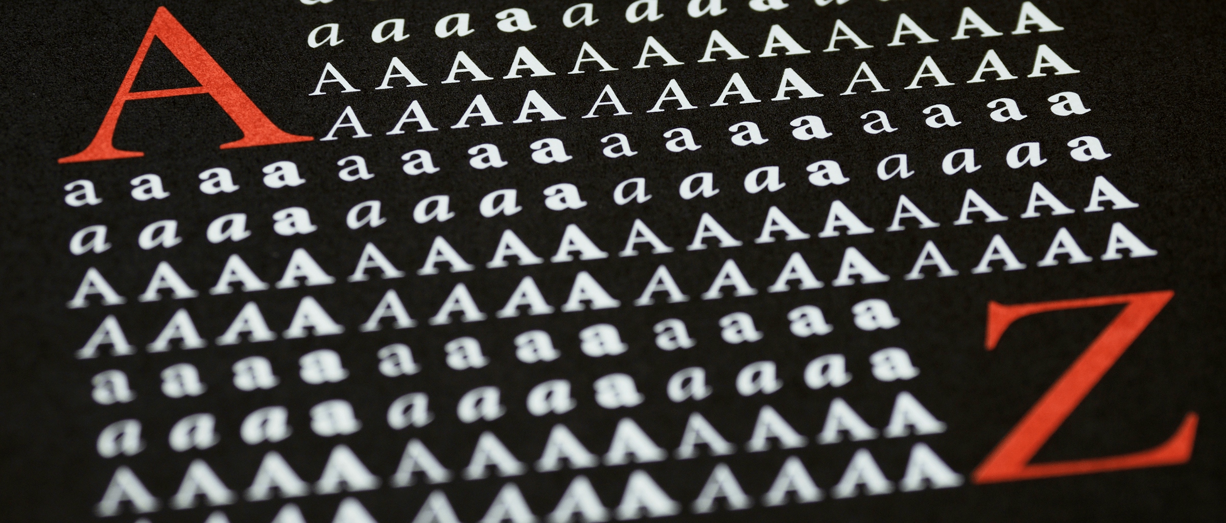 An image of letters to illustrate what typography is all about